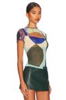 x paloma elsesser lace back tee
