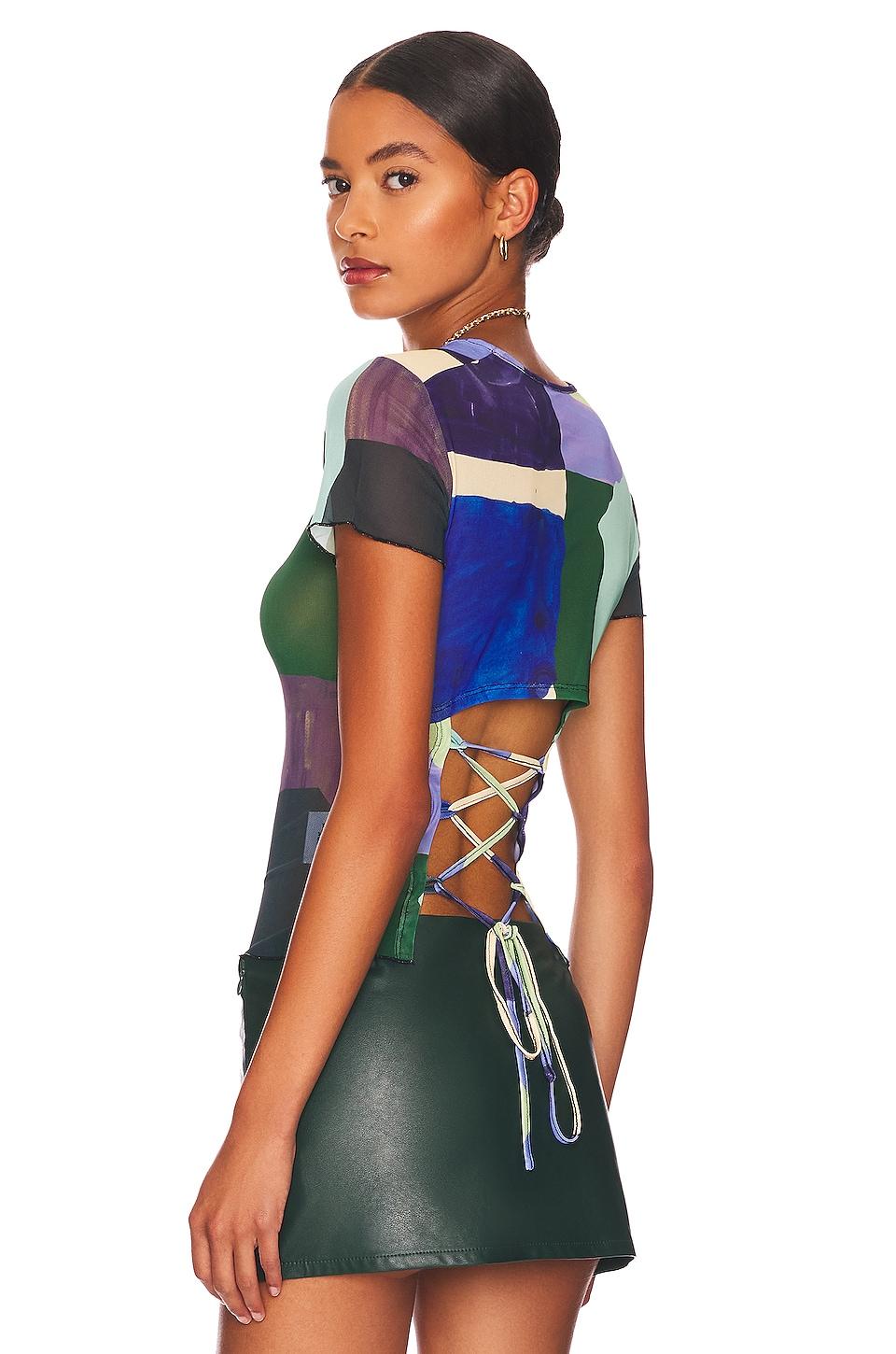 x paloma elsesser lace back tee