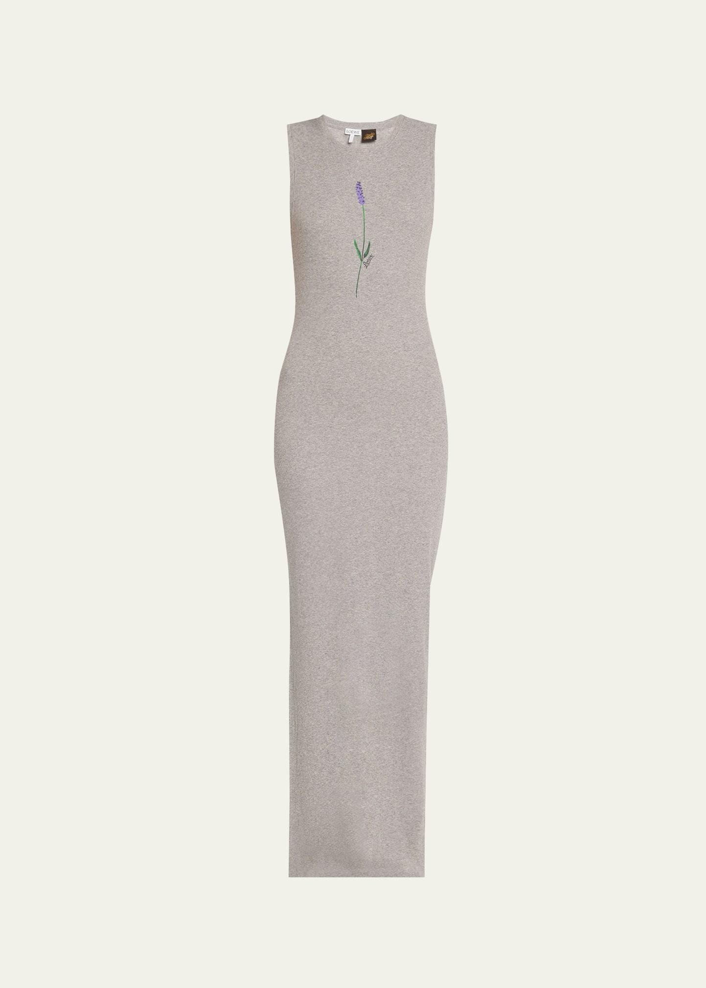 x paula’s ibiza flower print rib maxi tank dress