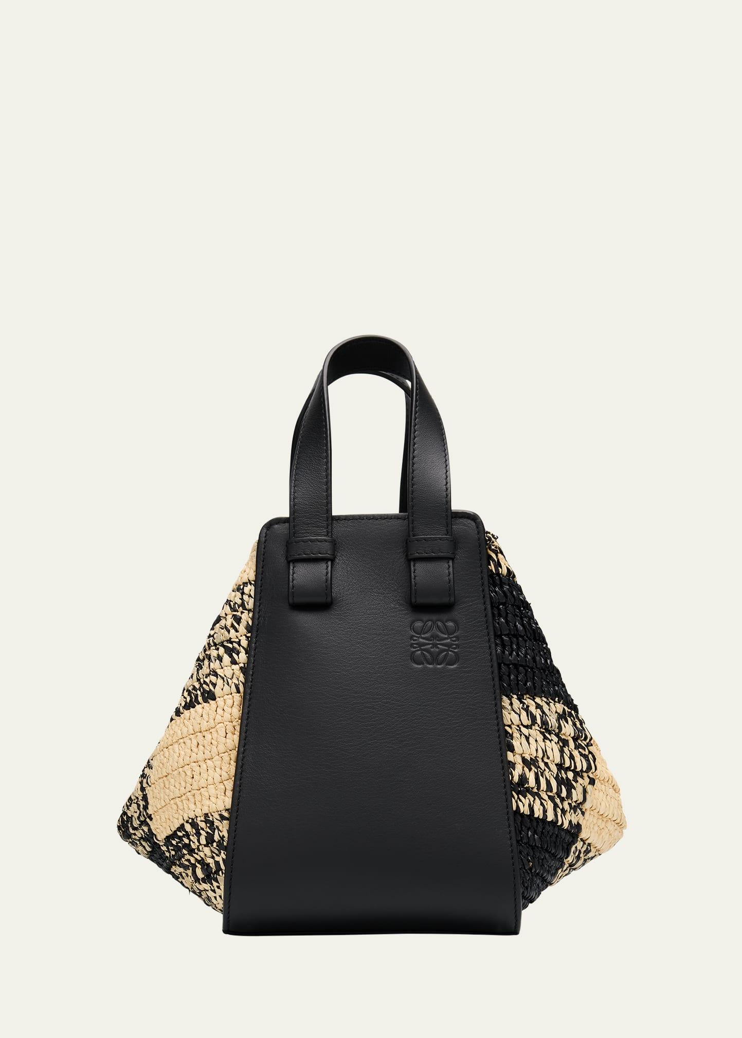 x paula’s ibiza hammock top-handle bag in gingham raffia