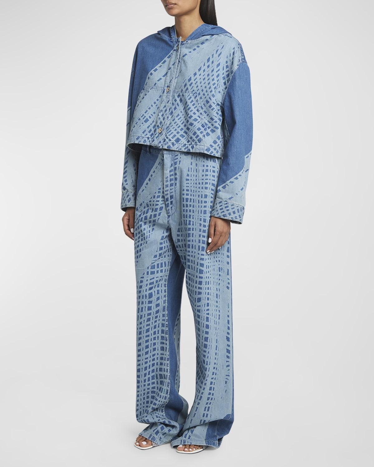 x paula ibiza tie-dye baggy denim jeans