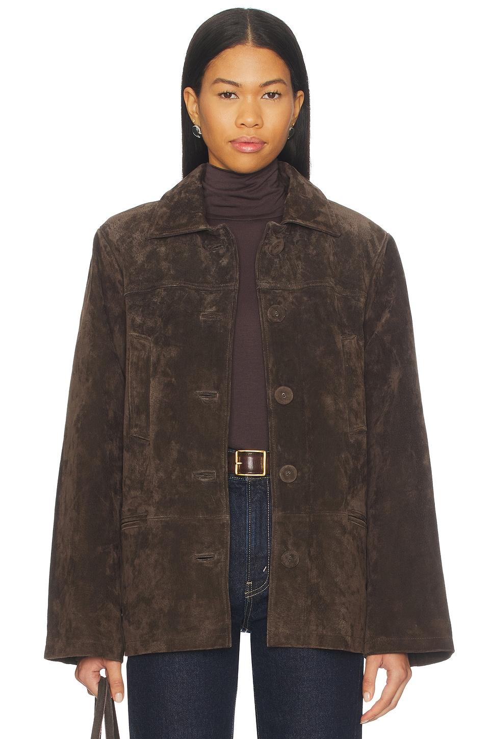 x premium suede button front jacket