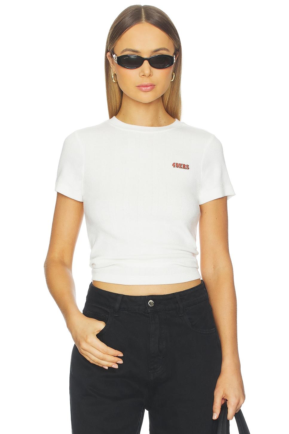 x revolve 49ers pointelle baby tee