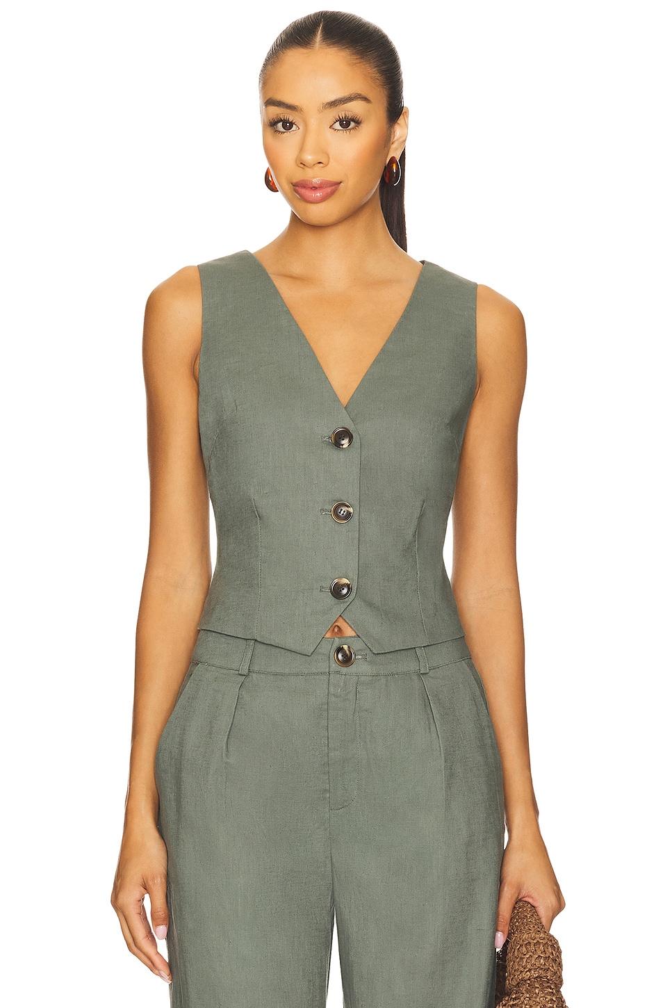 x revolve allegra linen vest