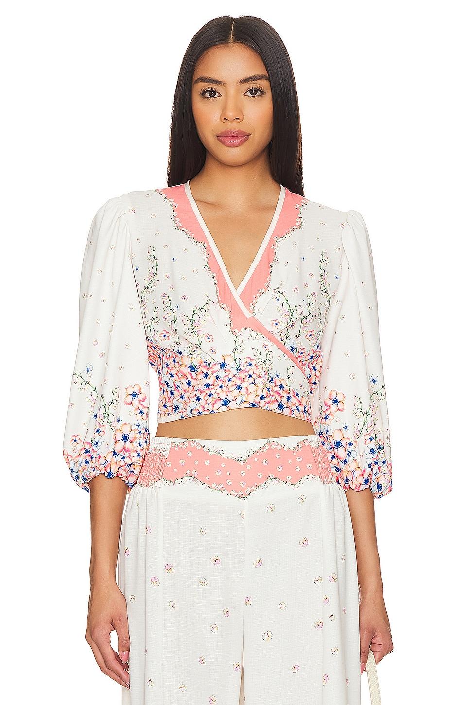 x revolve asia cropped blouse
