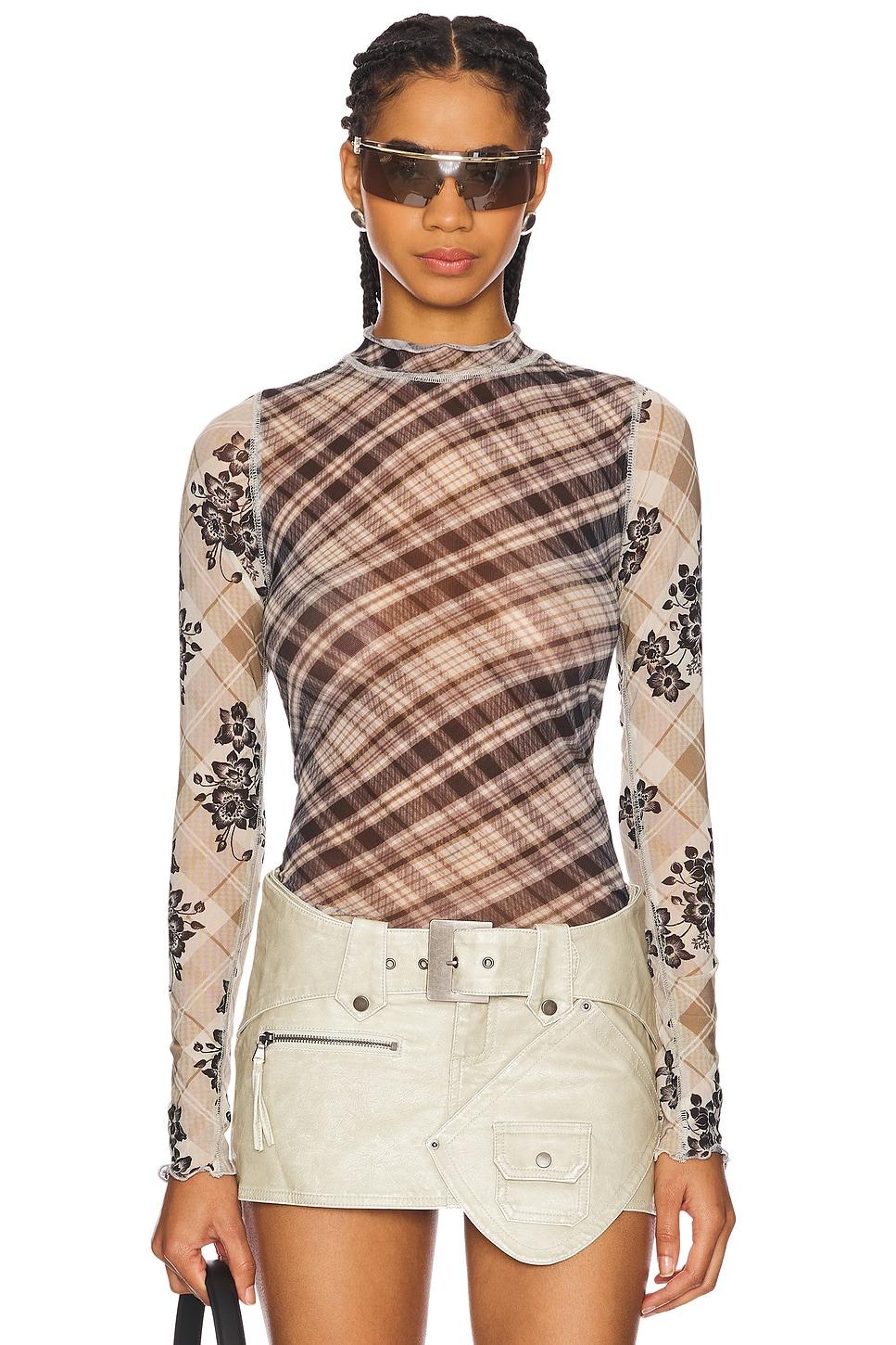 x revolve chloe printed mesh top