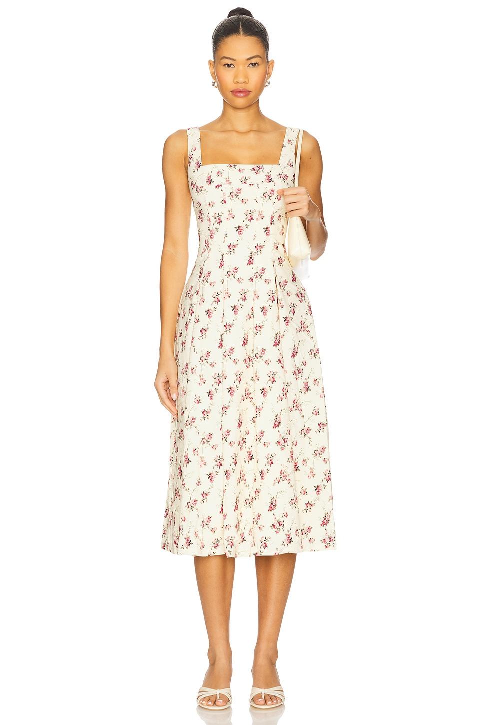 x revolve corset pleated midi dress