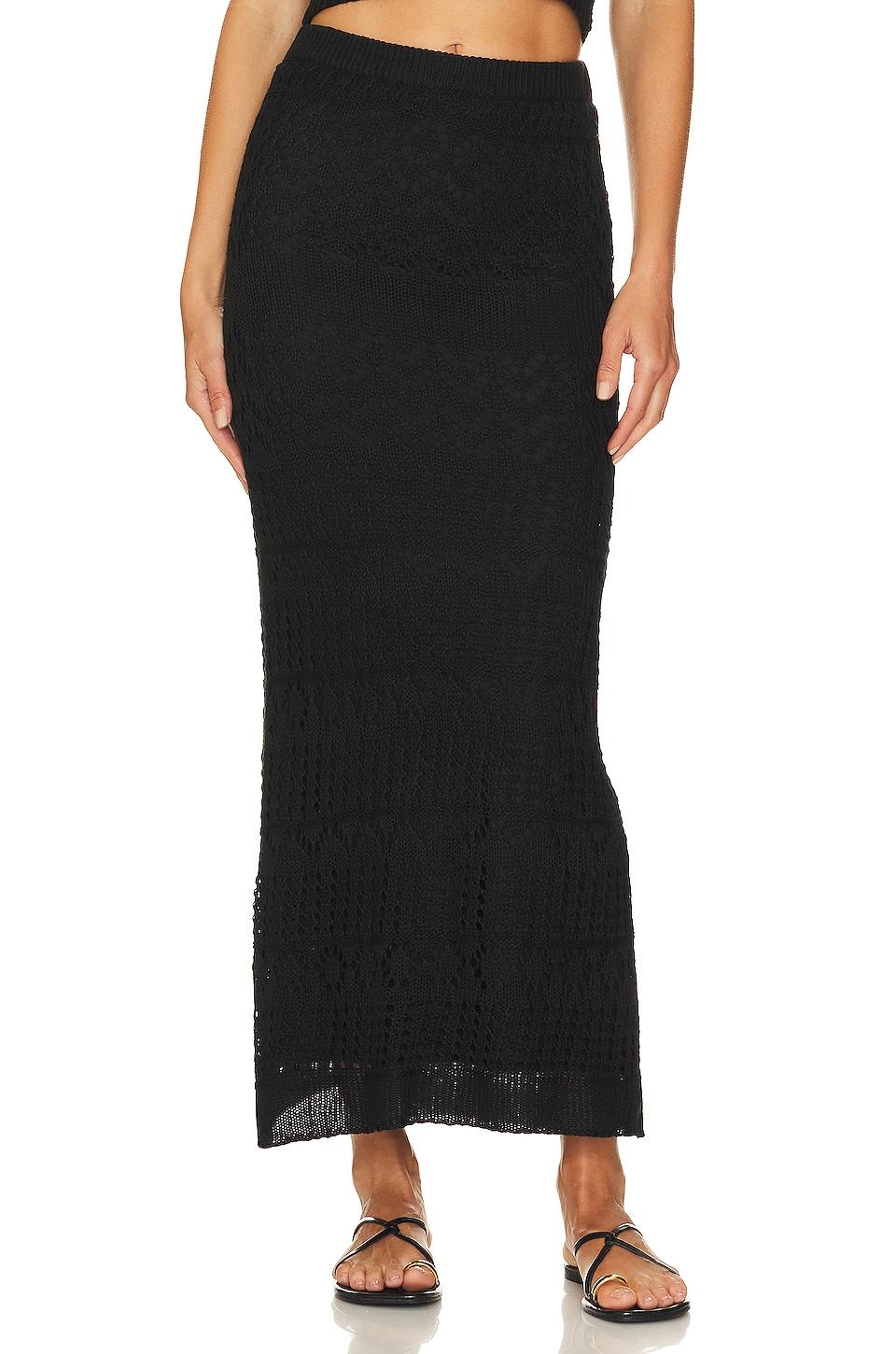 x revolve crochet maxi skirt