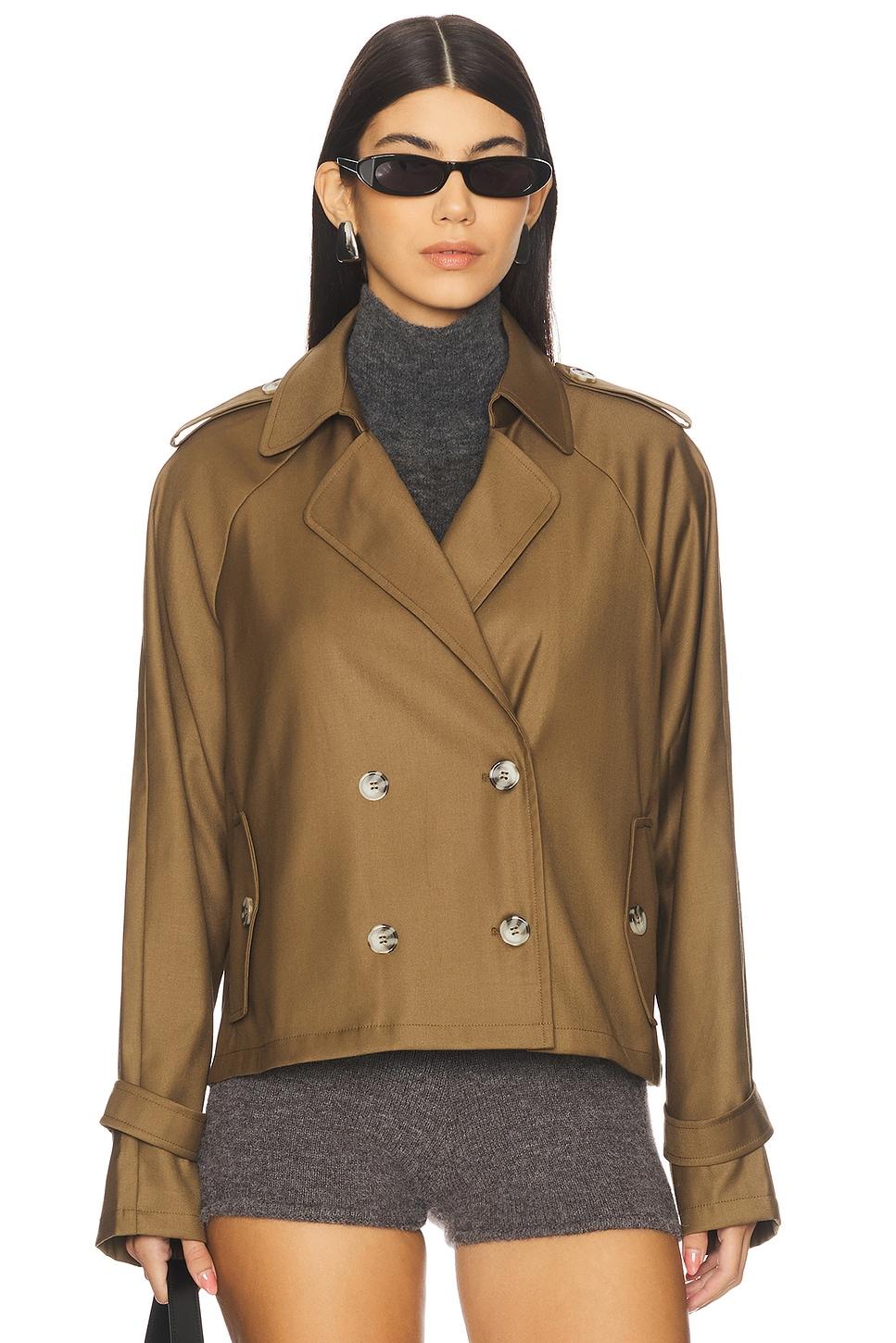 x revolve cropped trencherous coat