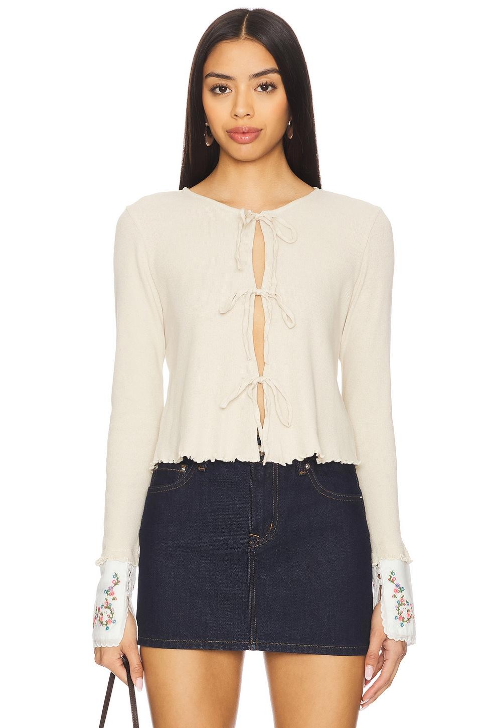 x revolve dipped in floral cardi