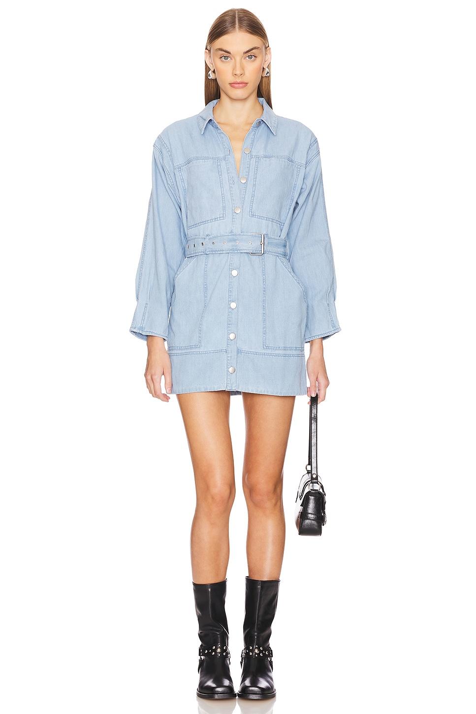 x revolve esme mini dress in soft blue
