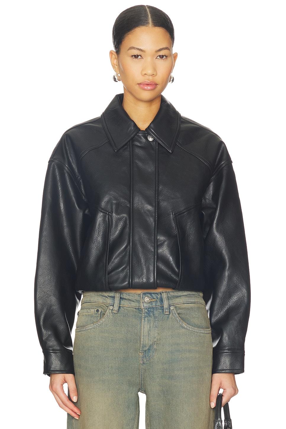 x revolve farley faux leather bomber