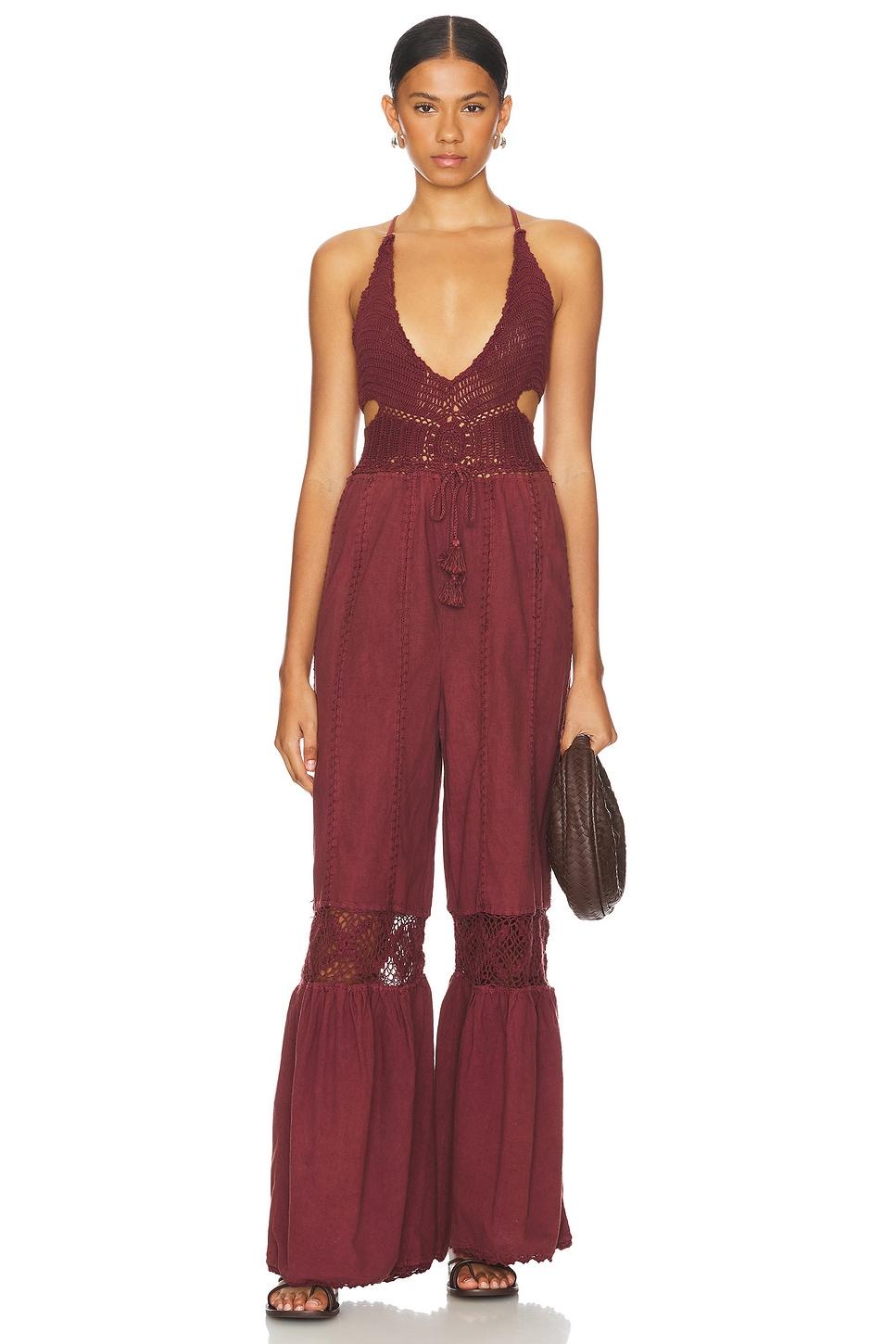 x revolve freya crochet one piece jumpsuit