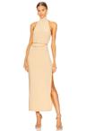 x revolve halter turtle side slit gown