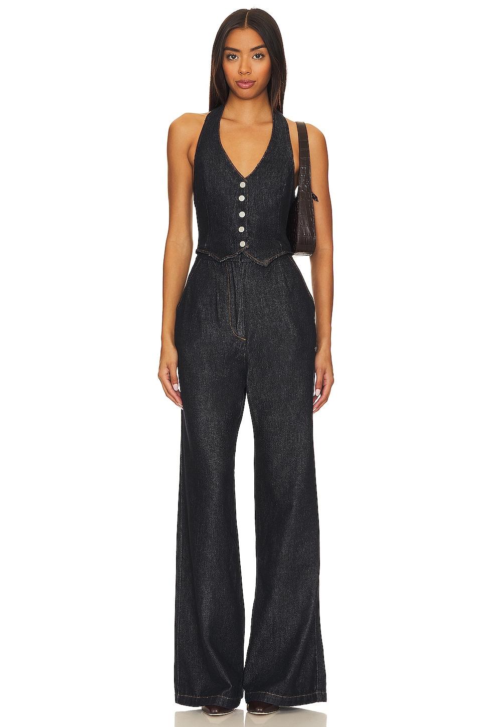 x revolve isadore denim jumpsuit