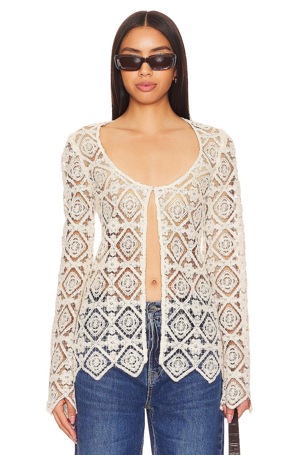 x revolve janis crochet blouse