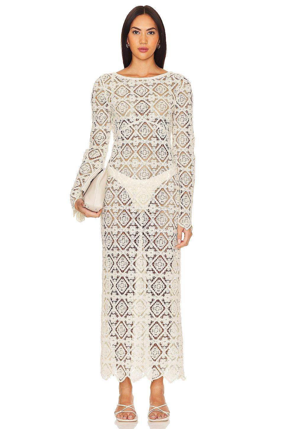 x revolve janis crochet maxi dress