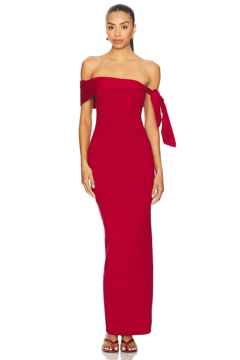 x revolve jaymes maxi dress in cranberry