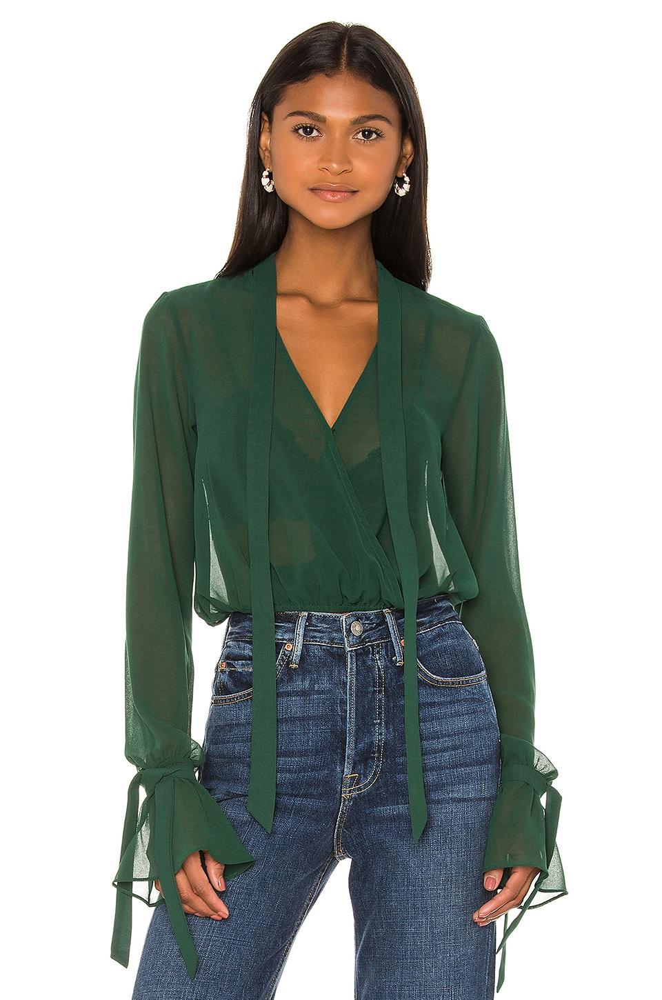 x revolve joli tie cuff blouse