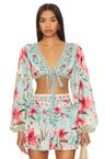 x revolve klemen tie front blouse