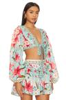 x revolve klemen tie front blouse