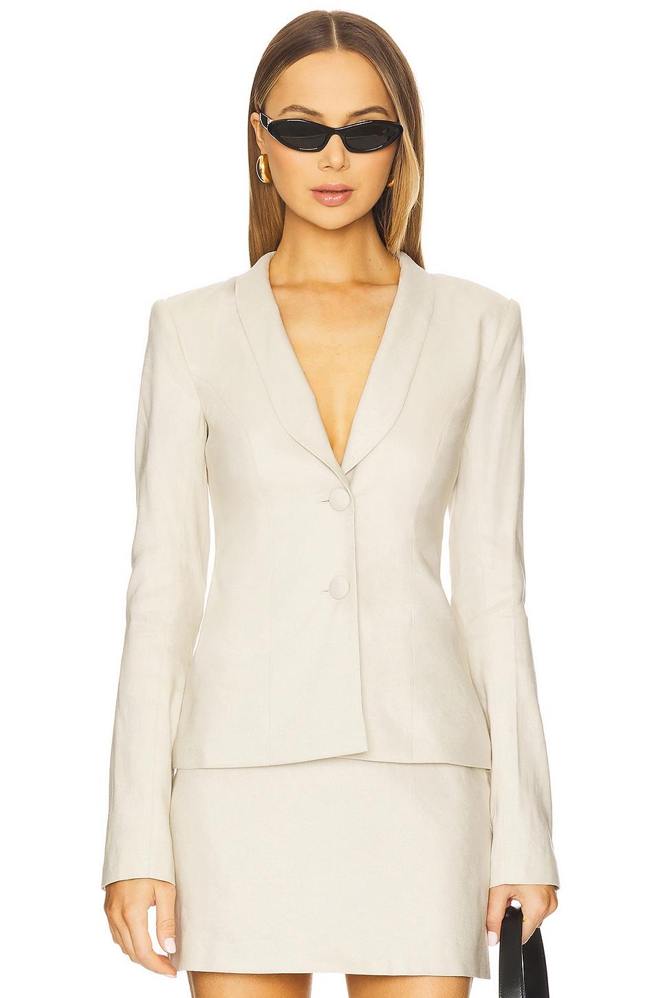 x revolve krista linen blazer