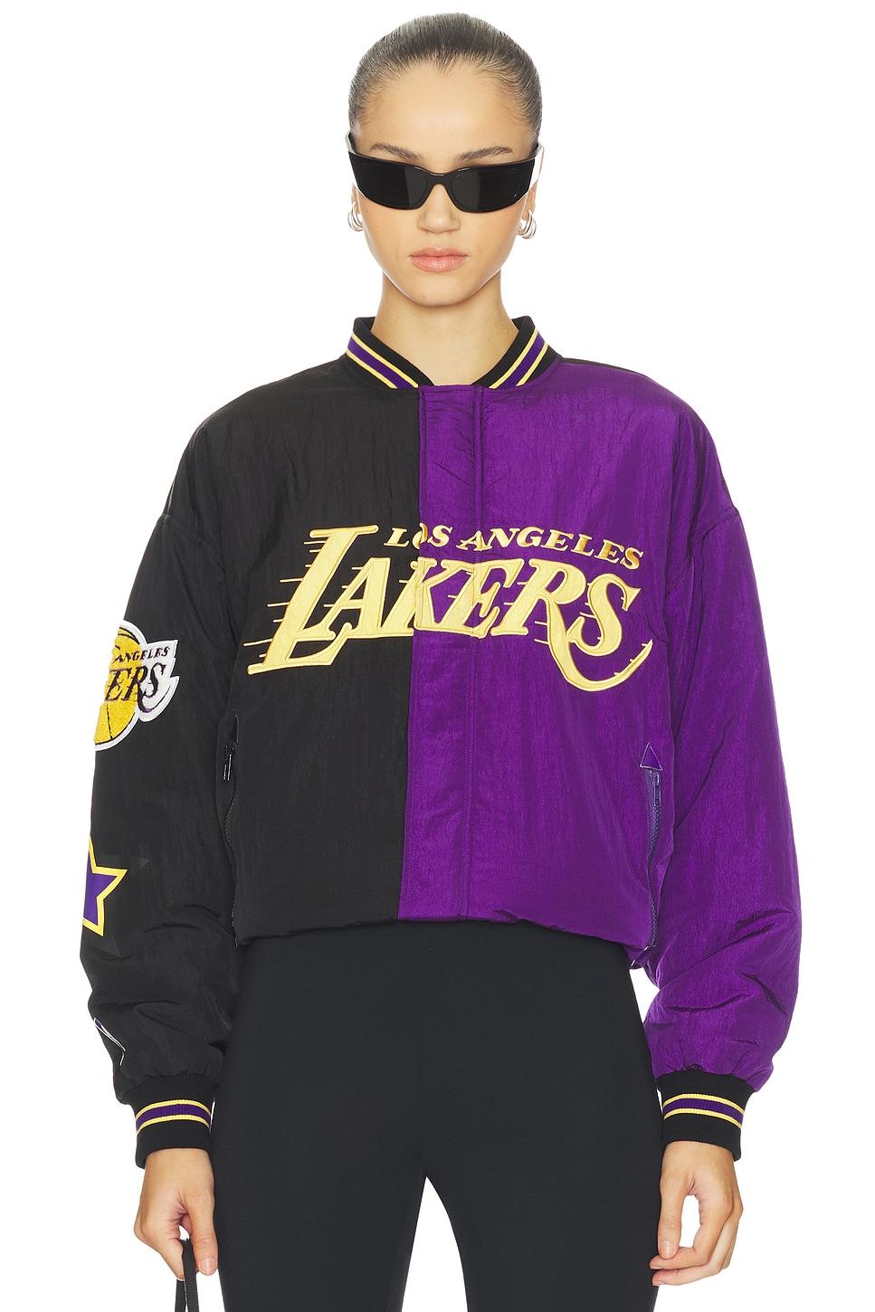 x revolve lakers multi logo bomber