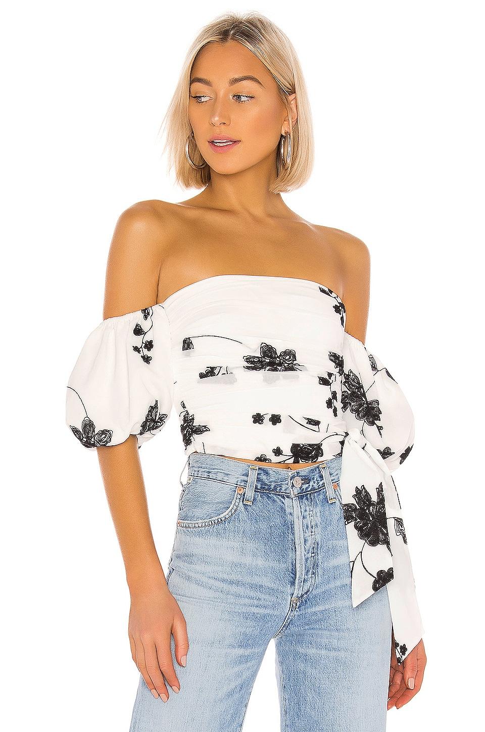 x revolve leya embroidered top
