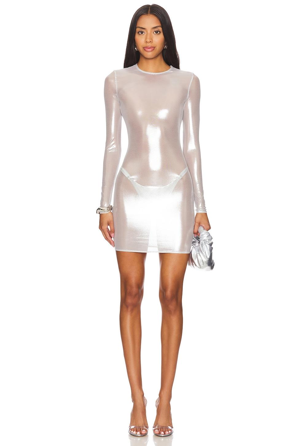 x revolve long sleeve liquid mini