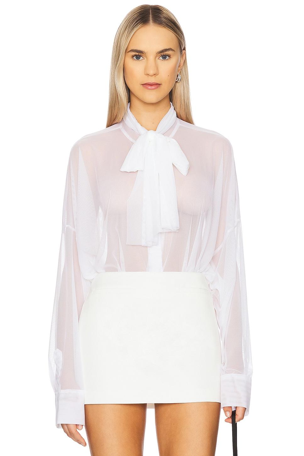 x revolve oversized boyfriend neck shirt bodysuit