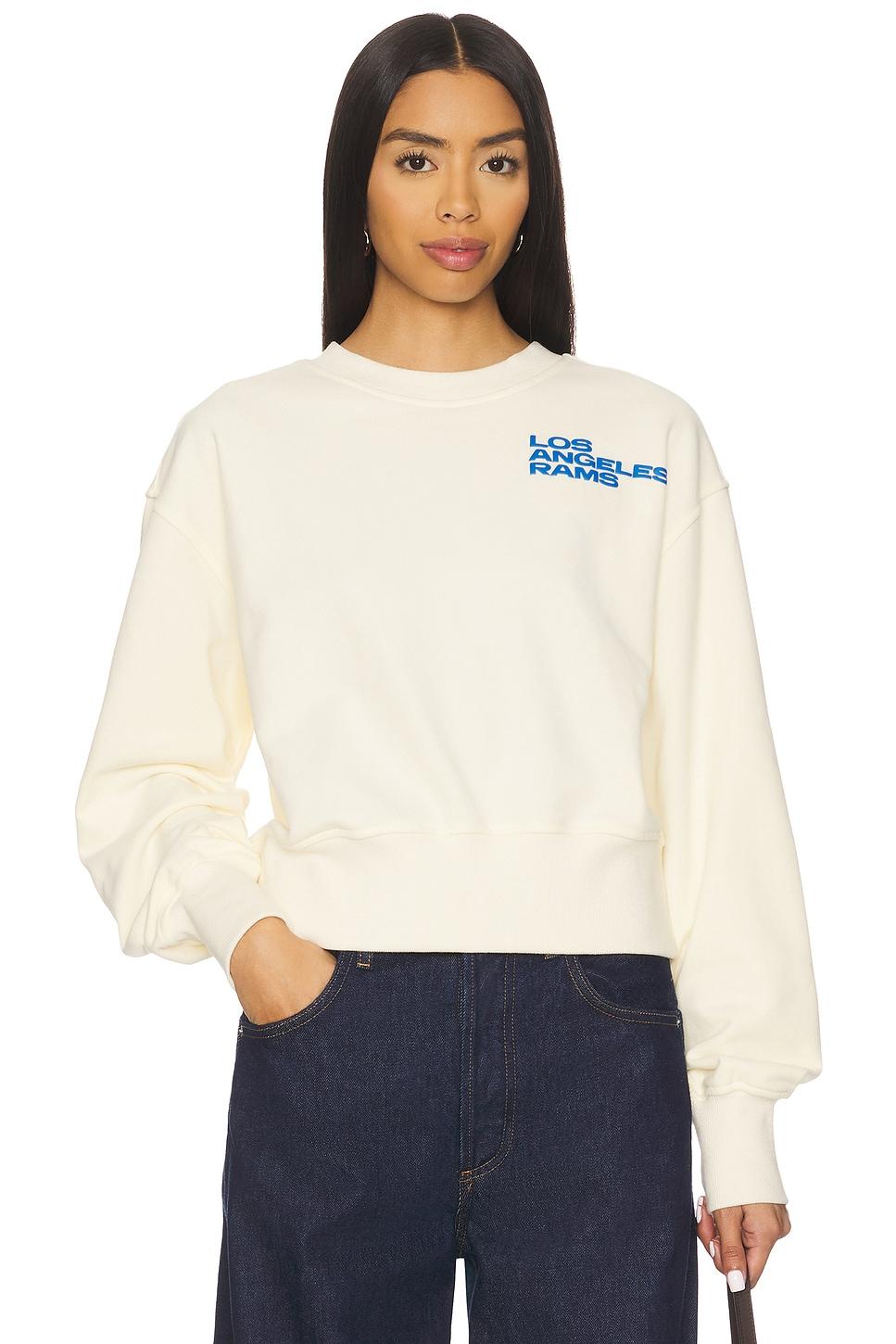 x revolve rams puff sleeve crop sweater