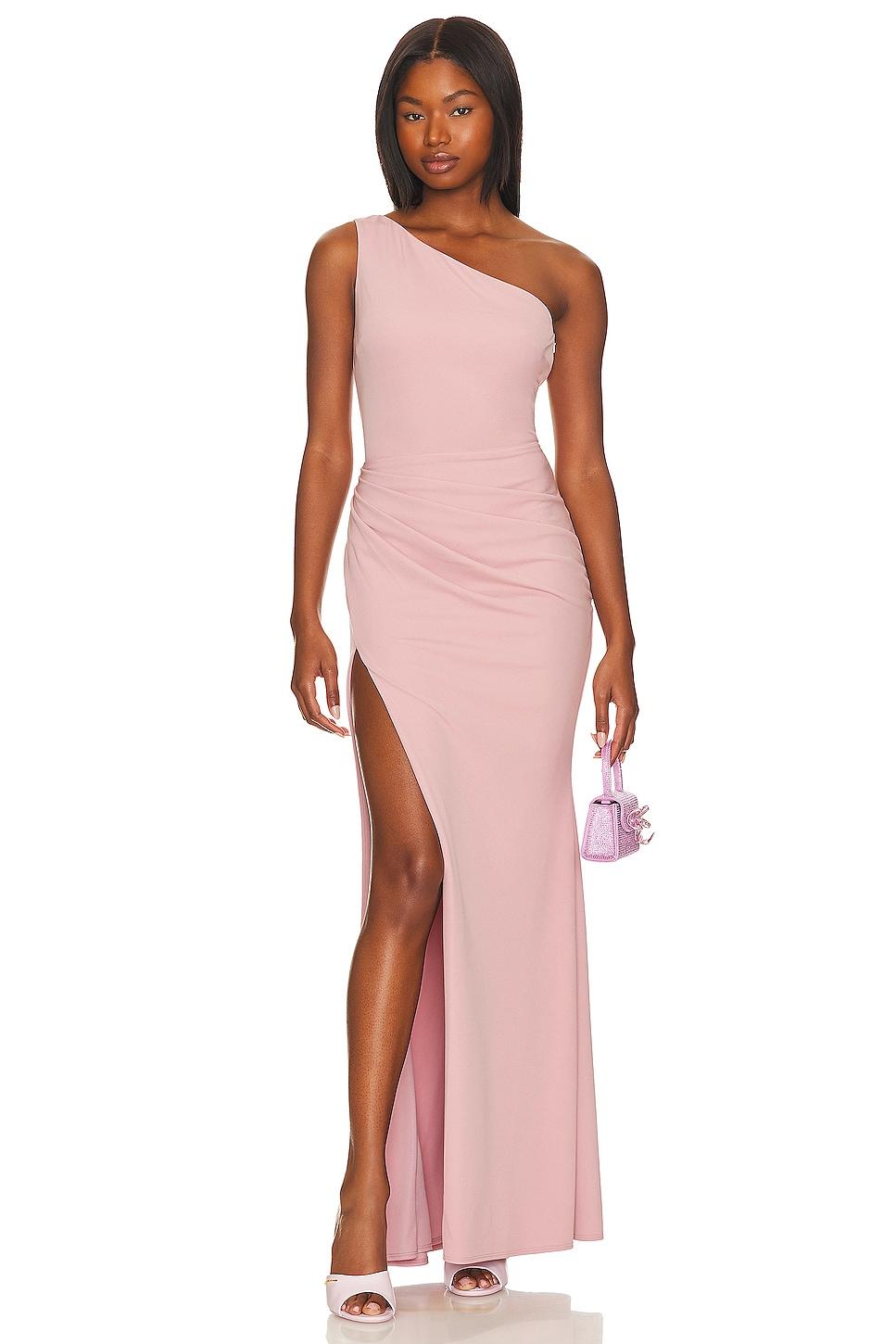 x revolve rebecca gown
