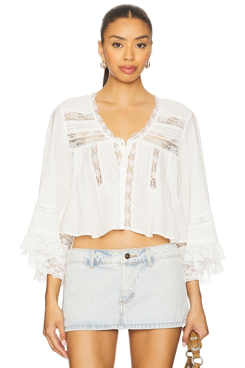 x revolve rosa ruffle top