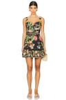 x revolve short dress with hand crafted button with and belt