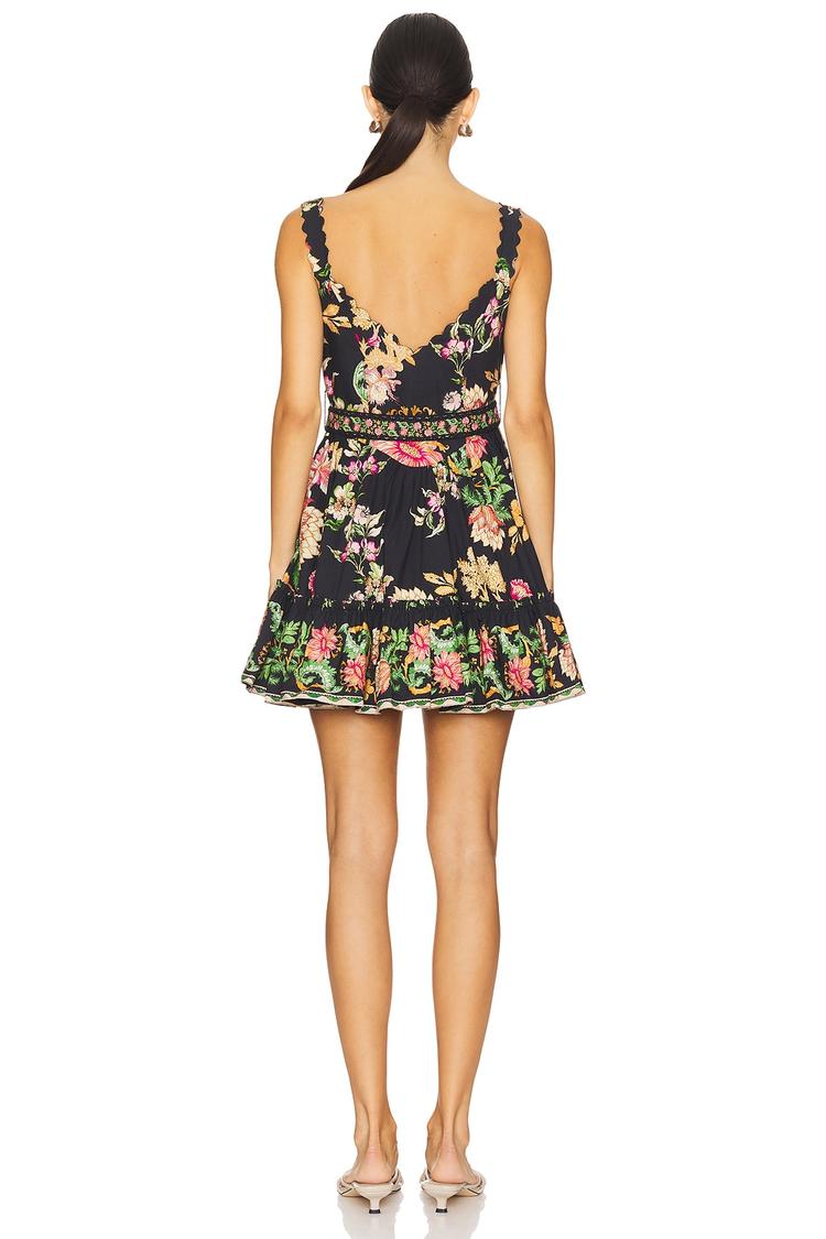 x revolve short dress with hand crafted button with and belt