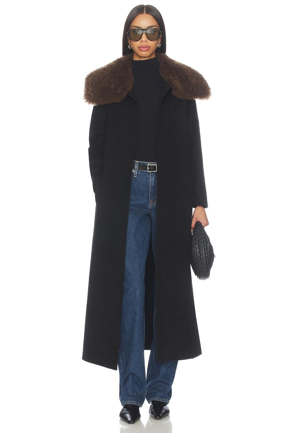 x revolve sloane cashmere shearling coat