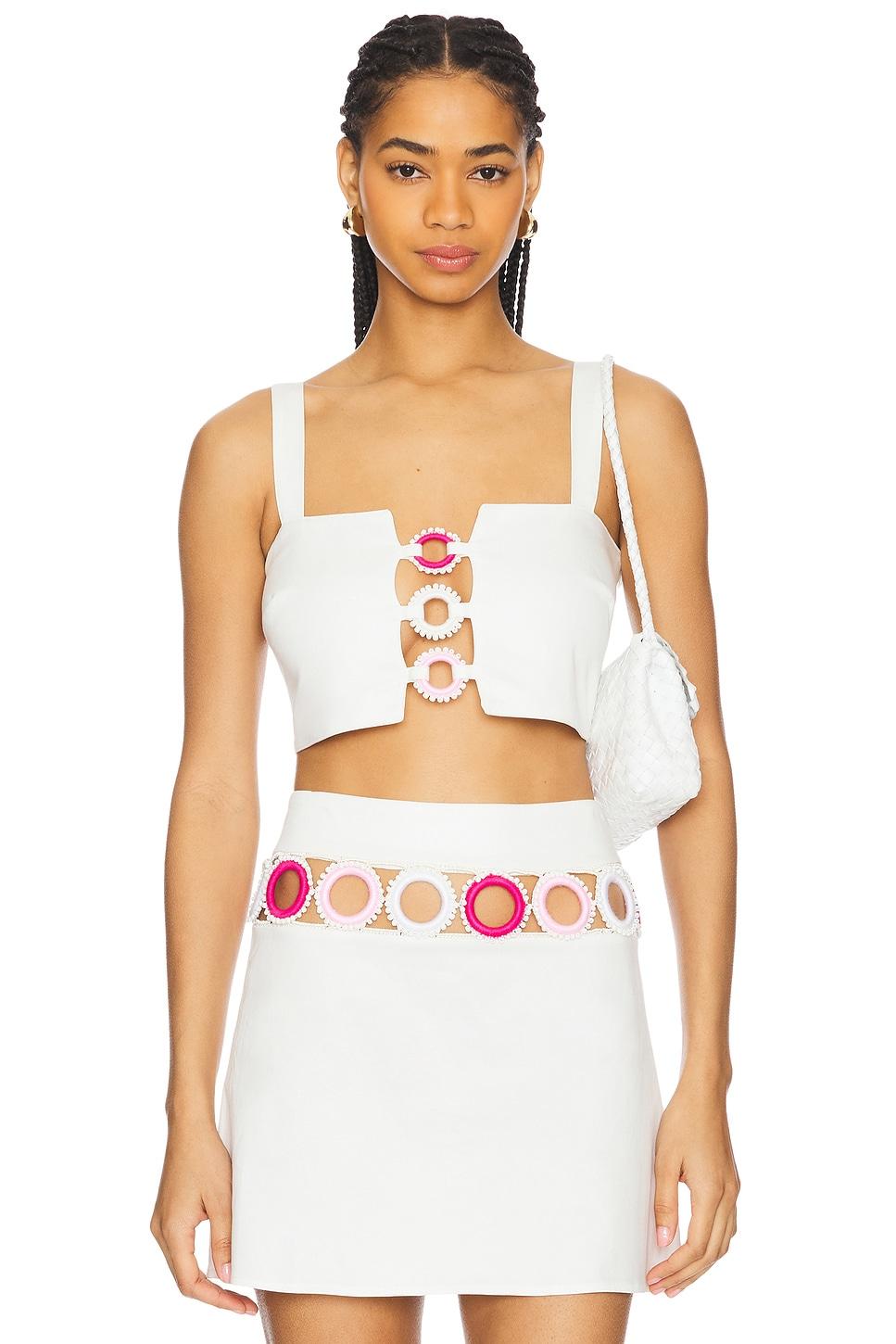 x revolve square neck crop top