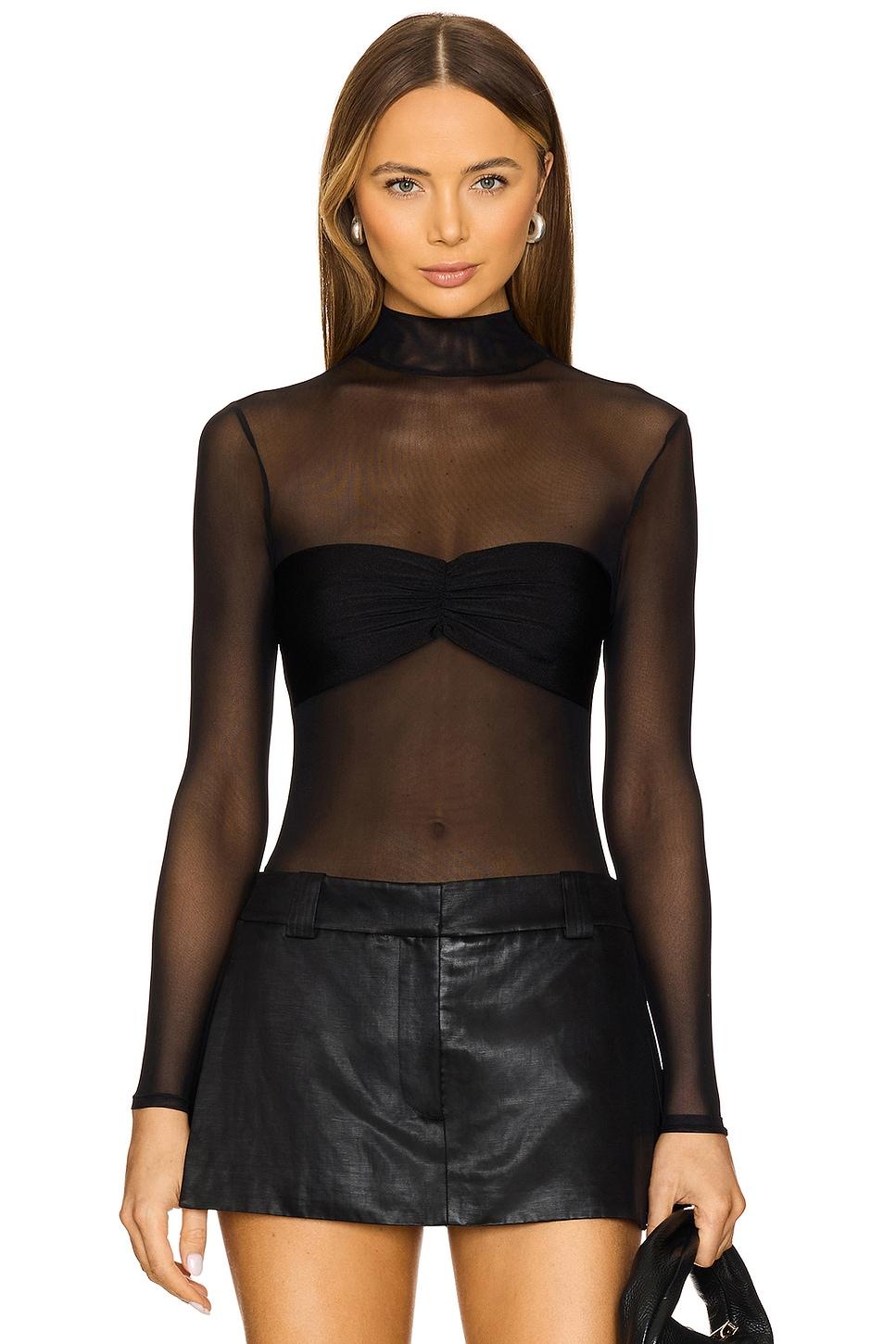 x revolve stassie bandeau mesh bodysuit