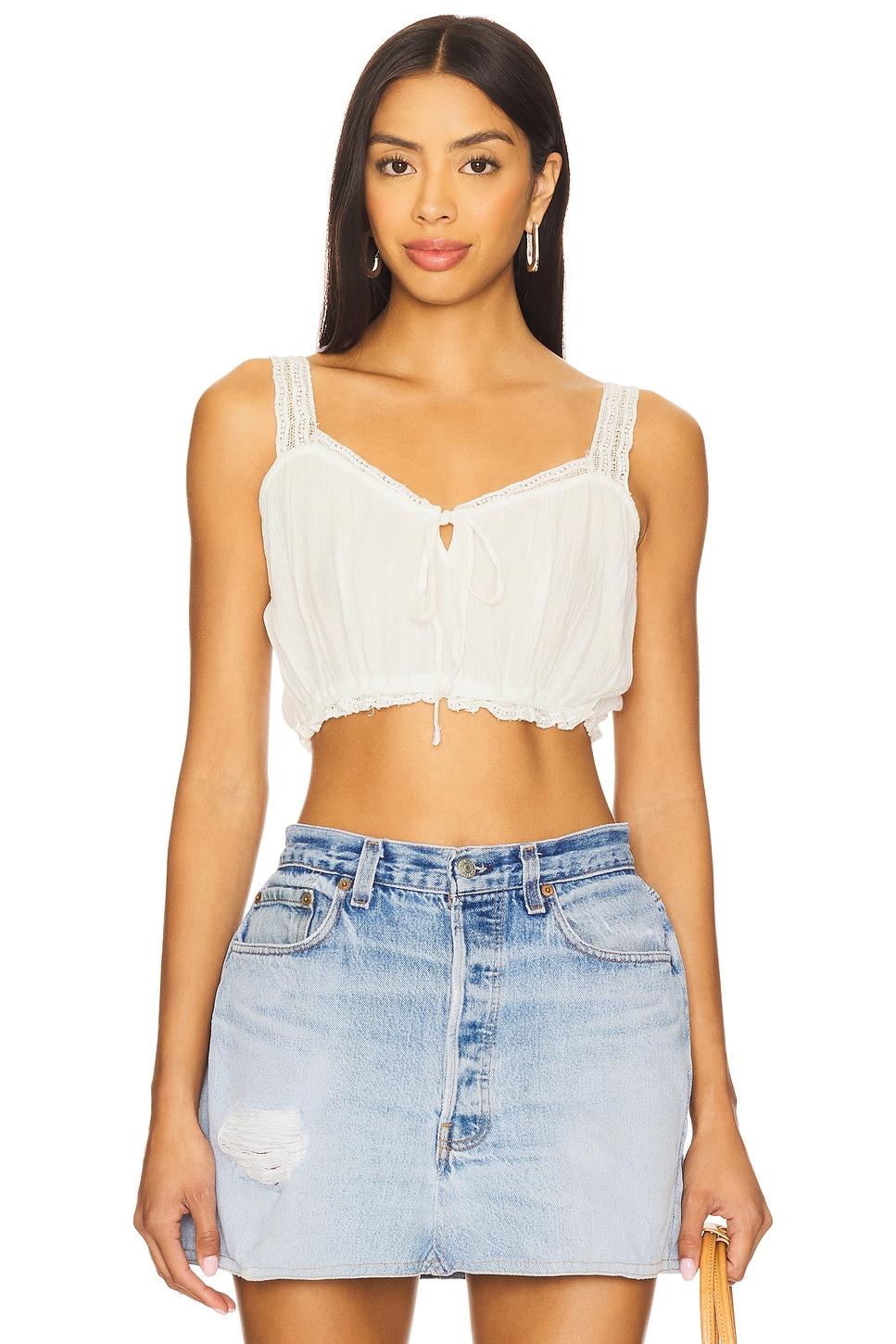 x revolve staying local blouson cami in ivory