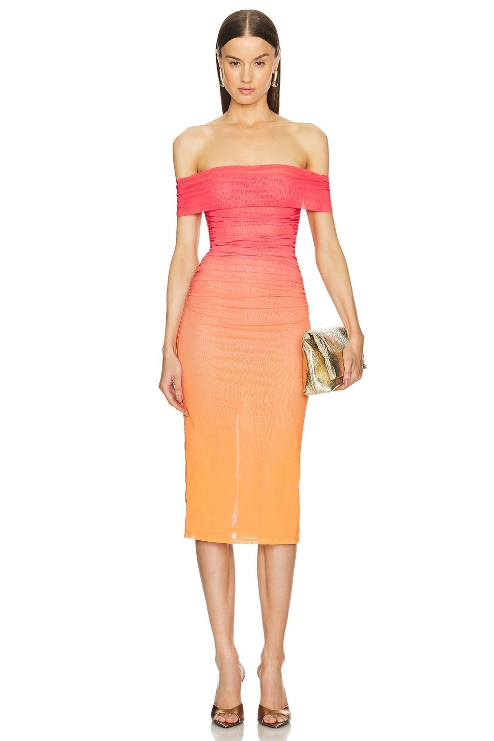 x revolve sunset midi dress