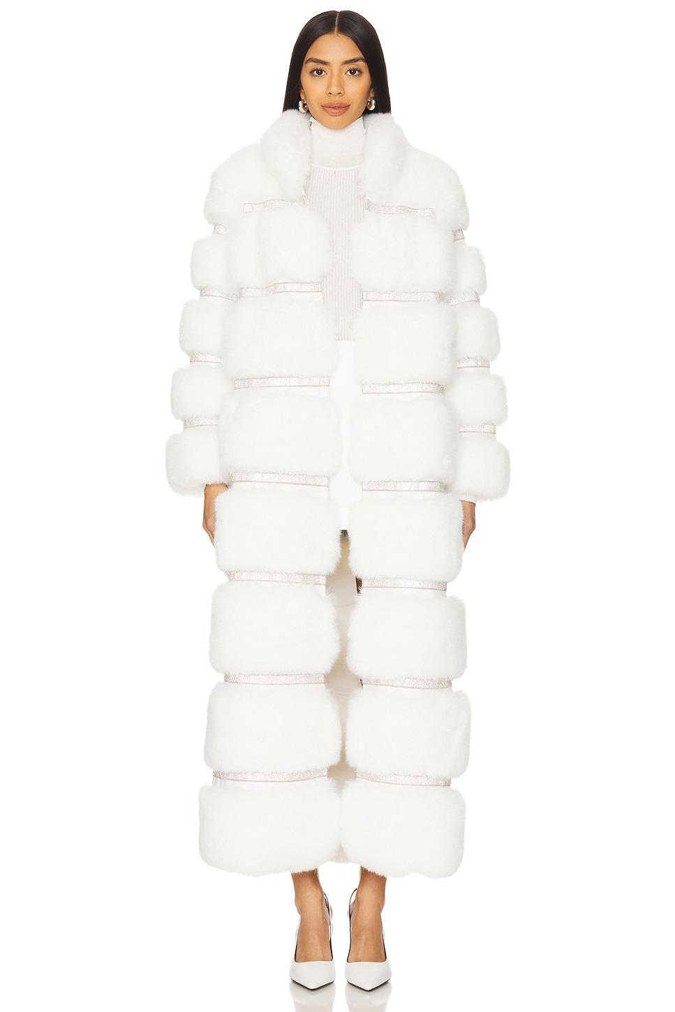 x revolve the diamond luxe full length faux fur coat