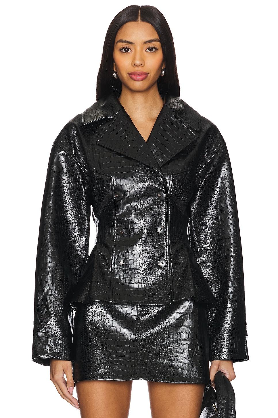 x revolve theo faux croc jacket