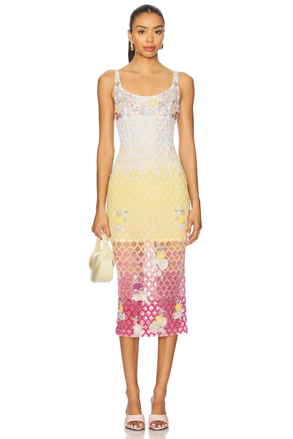 x revolve valeria jewel embroidered midi dress