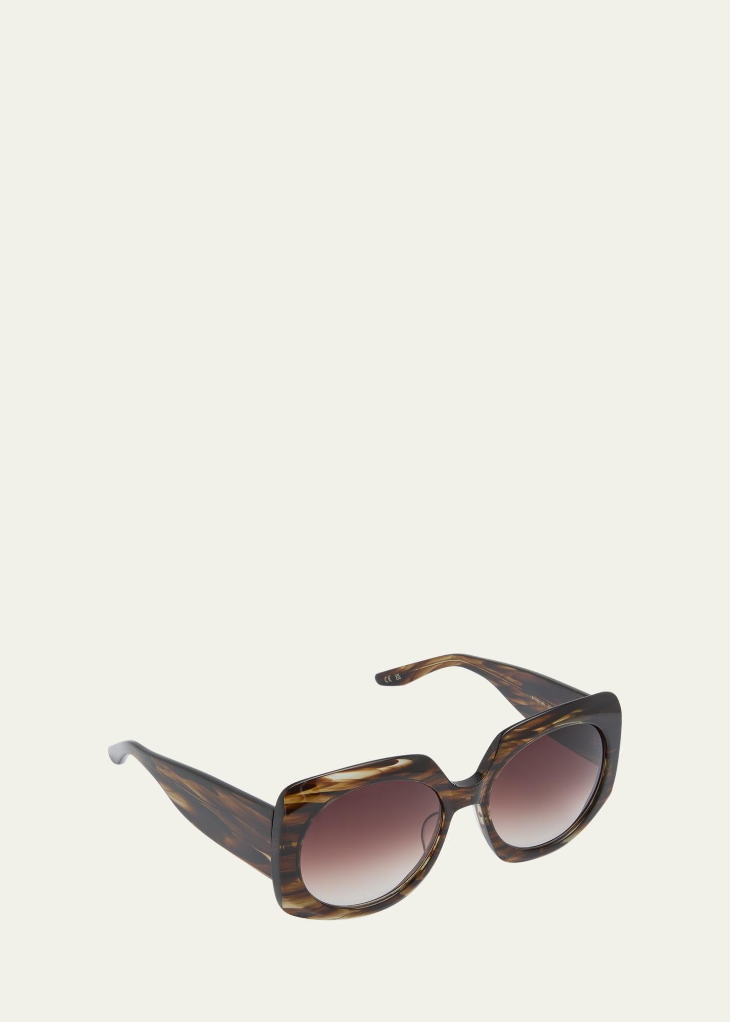 x sarah hoover delia tortoise acetate square sunglasses