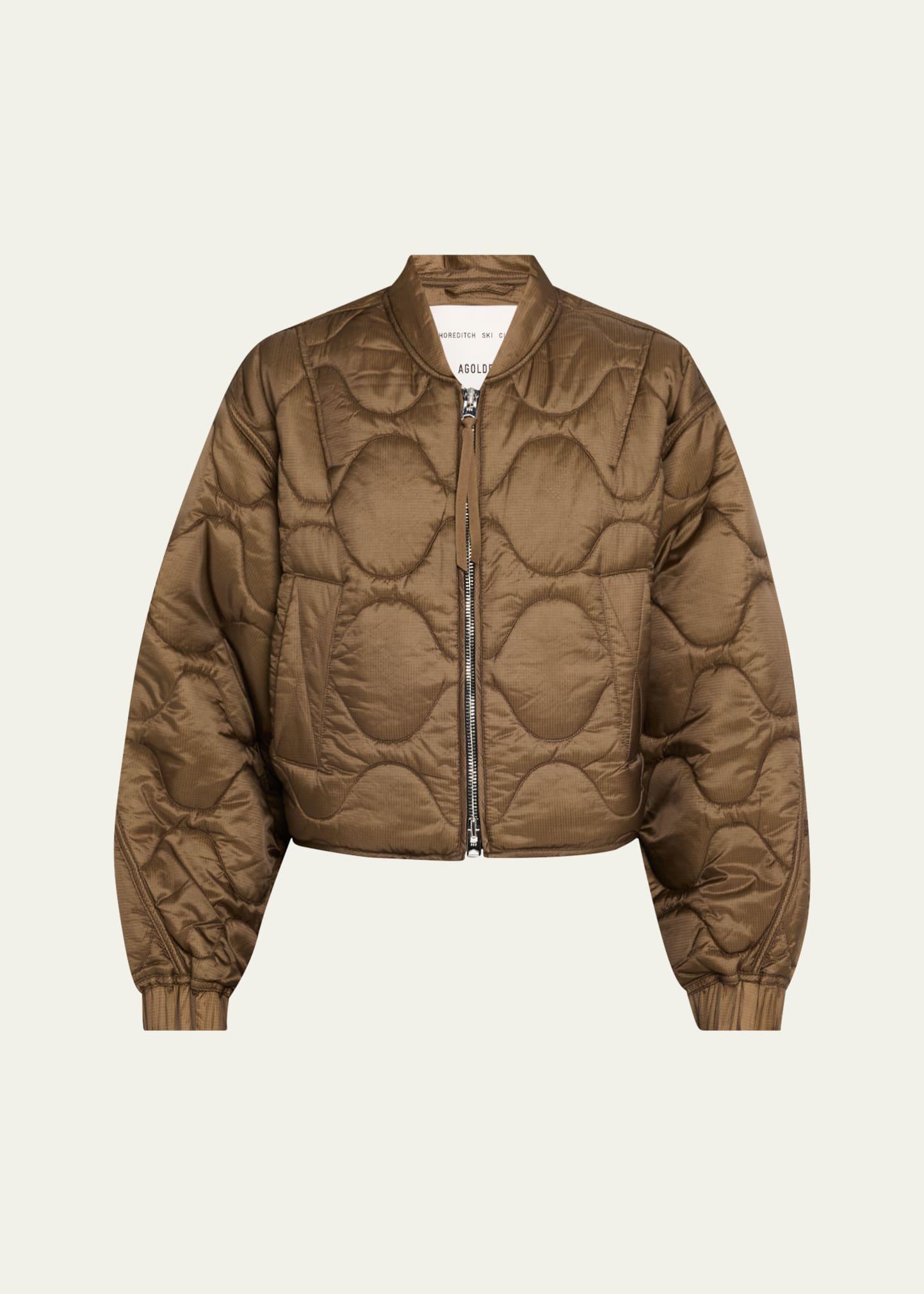 x shoreditch ski club iona quilted bomber jacket
