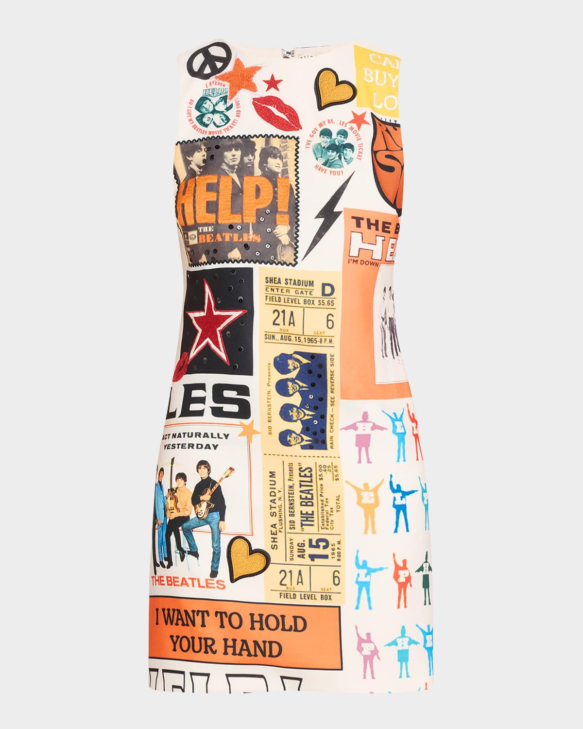 x the beatles clyde shift dress