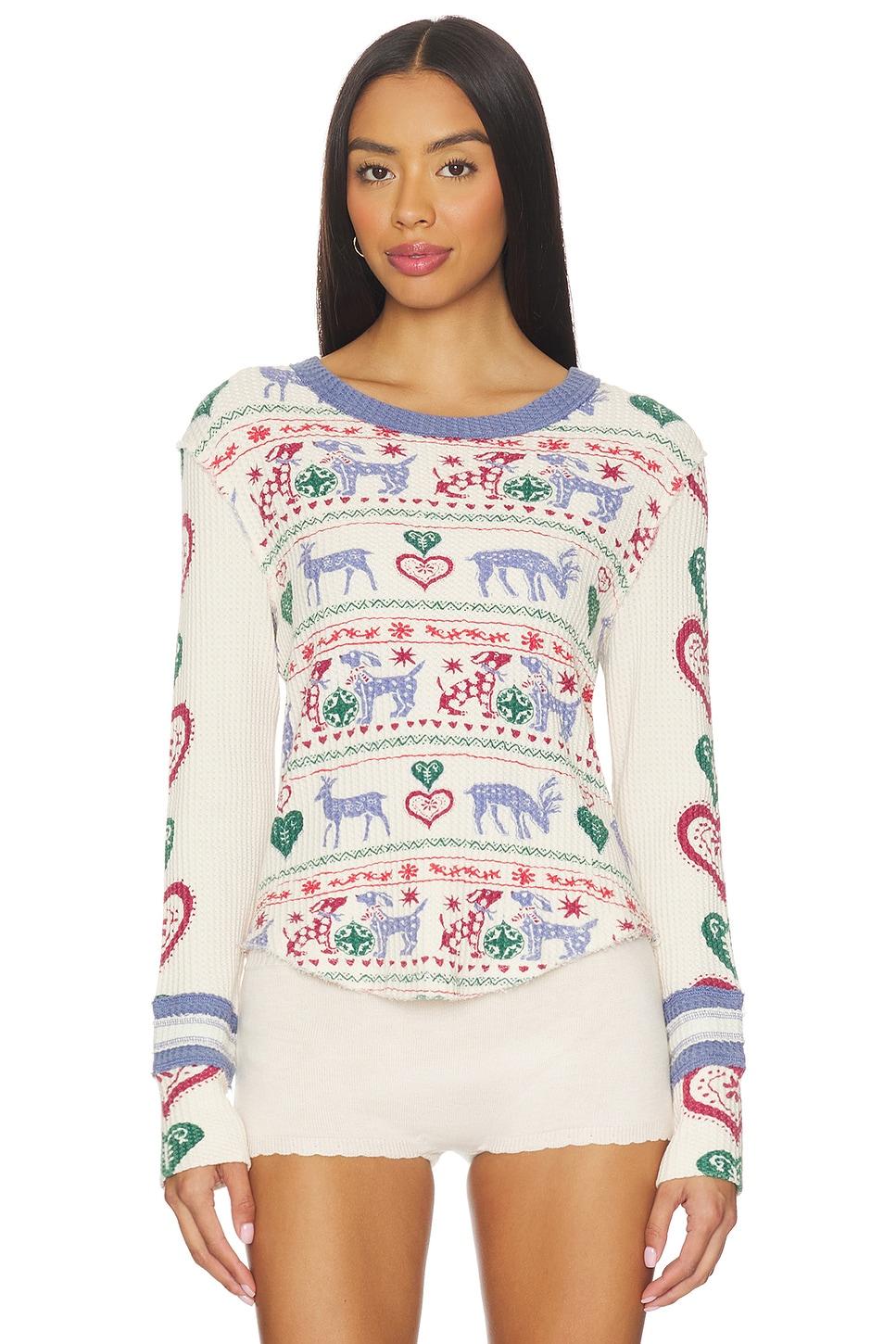 x we the free blissful layering tee in snowdrop combo