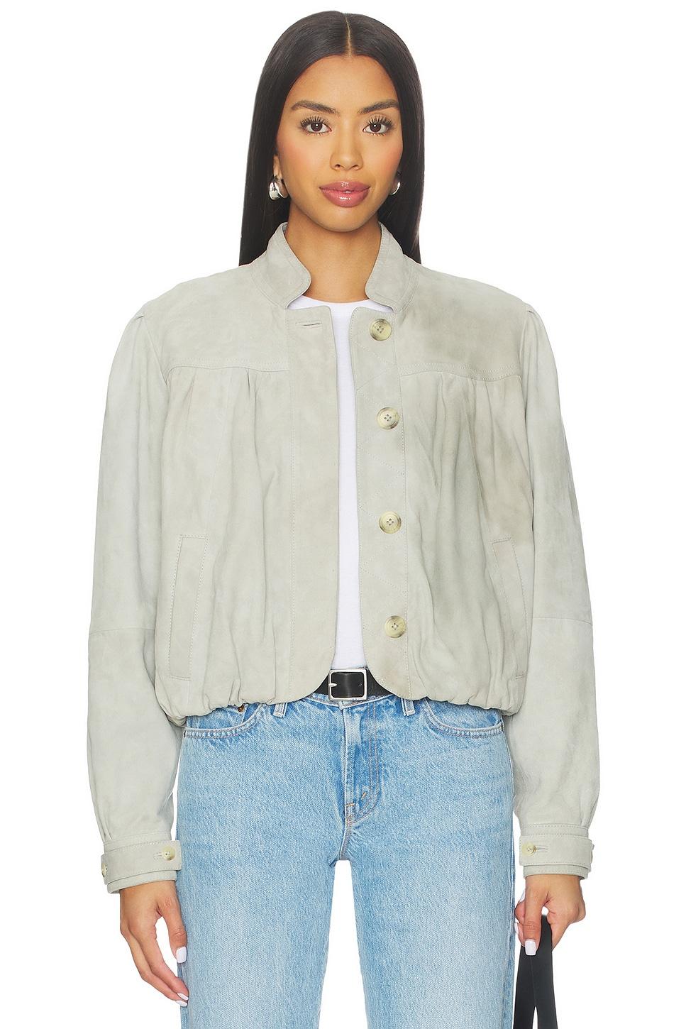 x we the free nimbus suede jacket in grey