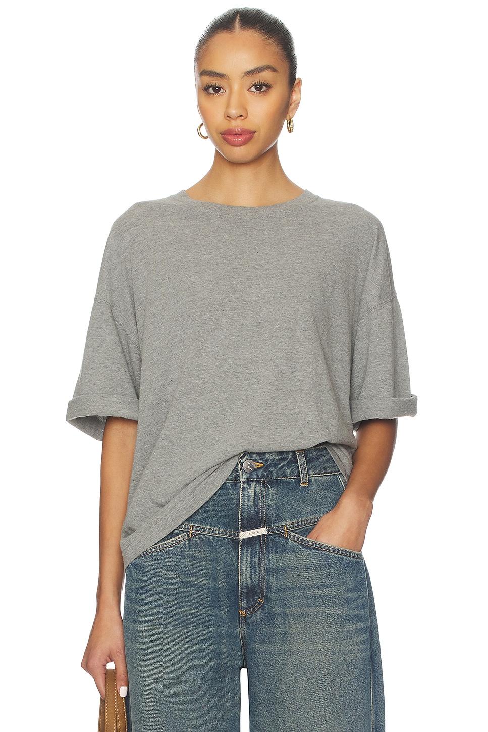 x we the free perfect oversized tee in heather grey