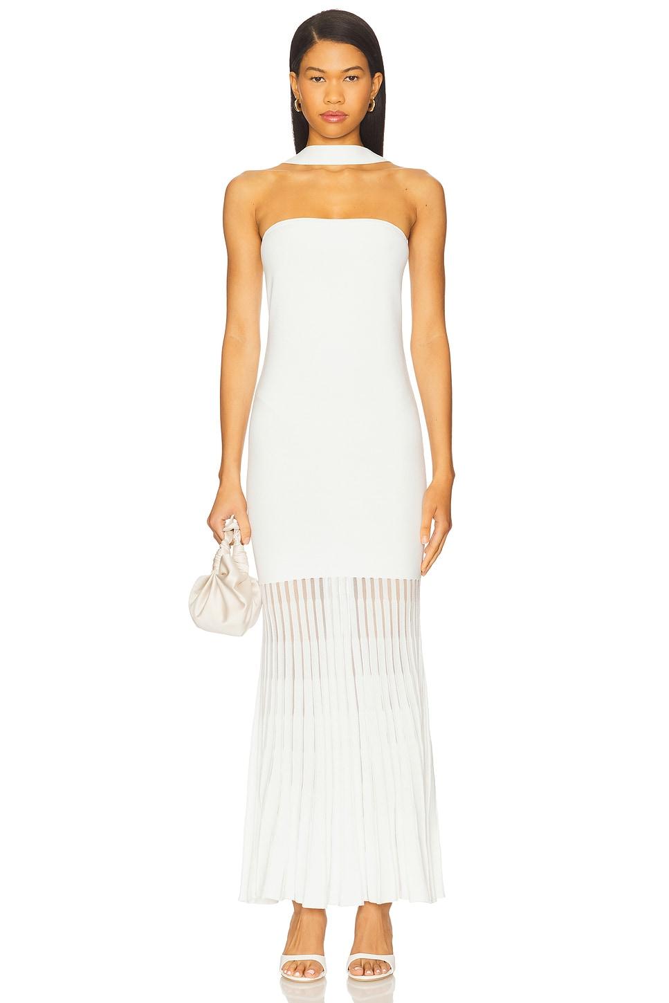 x yhasmina ferrara kelly pleated knit dress